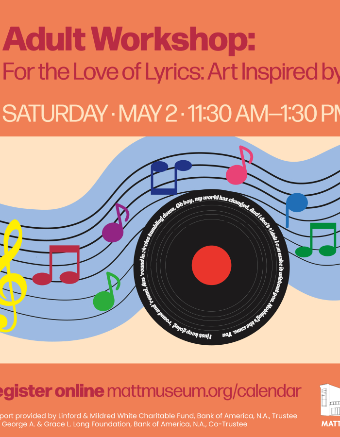 Adult Art Workshop: For the Love of Lyrics: Art Inspired by Song